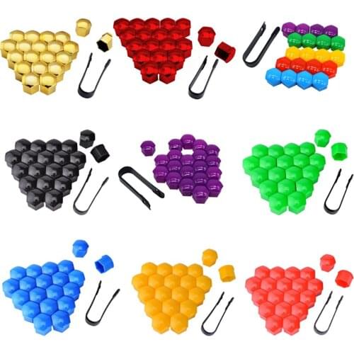 20 Pcs Car Wheel Nut Caps Protection Caps 17mm 19mm 21mm Anti-Rust Auto Hub Screw Cover Car Tyre Nut Bolt Exterior Decoration