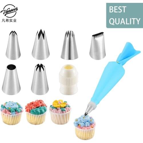 Piping Bag and Tips Cake Decorating Supplies Kit Baking Supplies Cupcake Icing Tips with Pastry Bag for Baking Decorating Cake