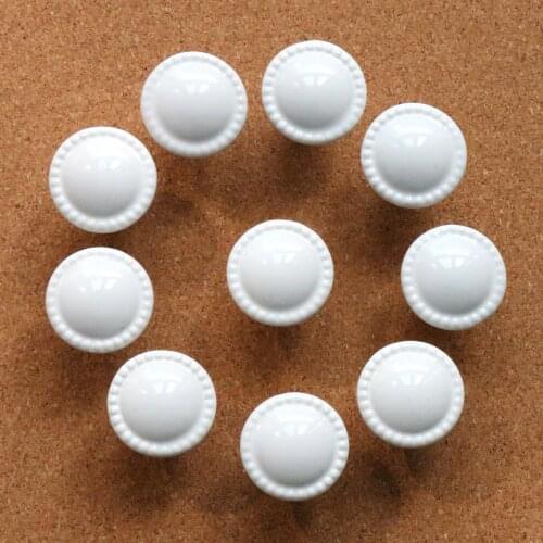 10PCS Round Ceramic Knob White Dresser Knobs Cabinet Pulls Kitchen Door Handle Knob Furniture Hardware