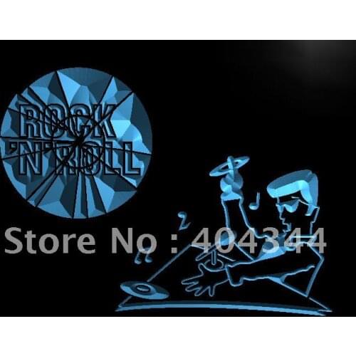 LB945- DJ Disc Jockey Rock n Roll Disco Light Sign home decor crafts