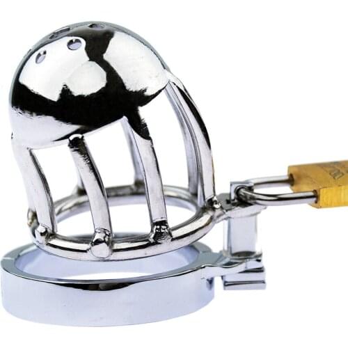 Male Stainless Steel Cock Cage Penis Ring Chastity Device Adult Belt With Stealth New Lock Dog Slave Penis Lock Sex Toys