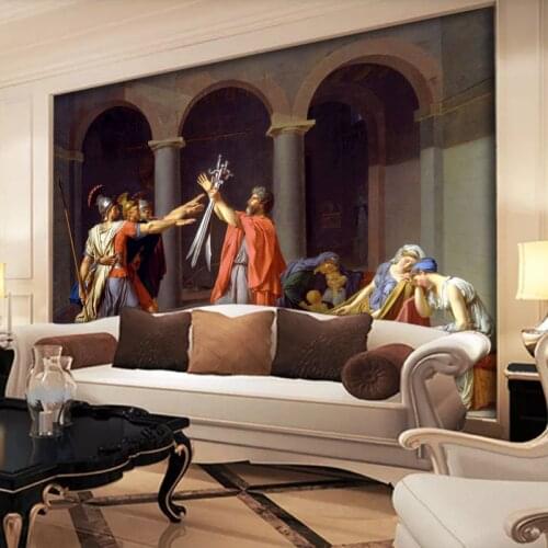 Custom size 3d mural Renaissance world famous painting myth story oil painting living room bedroom dining room wallpaper