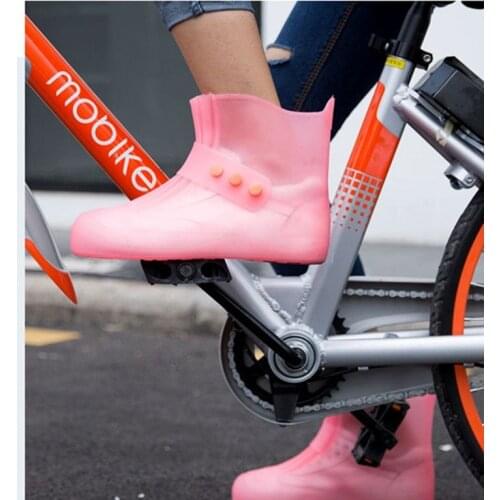 Hot Sell Waterproof Rain Shoes Covers Men Women Shoes Protectors Non-Slip Soles Reusable PVC Rainproof Bike Rain Boot Shoe Cover