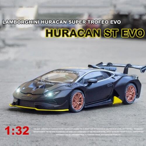 New 1:32 Alloy Miniature Car Model Lamborghini Huracan GT Racing Metal Vehicle for Children Gifts Boys Collection Christmas Toys