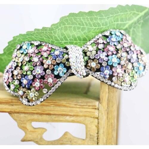 40*88mm Elegant Headband Head Bands Headpiece Crystal Rhinestone Hair band Hairpin Hair Clip Accessory Gifts For Girls