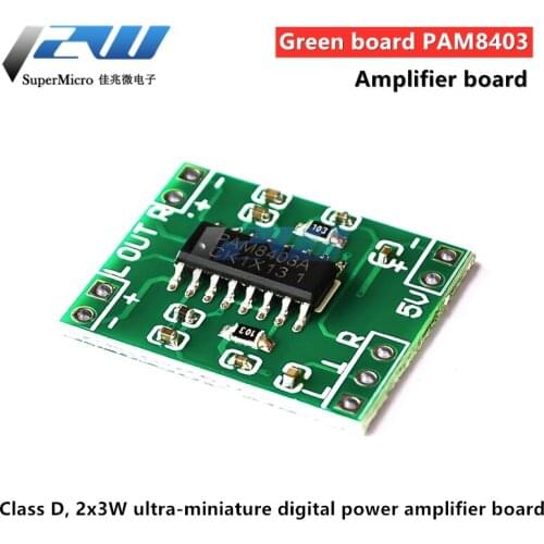 PAM8403 Audio 2x3W Mini Digital Power Amplifier Board for Stereo Audio Class D Amplifier Module, 5V Power