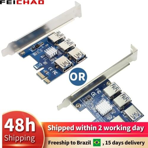 USB 3.0 PCI-E Express 1x to 16x Extender Riser Card Adapter Pcie 1 to 4 USB Converter Graphics Video card for Miner BTC Bitcoin