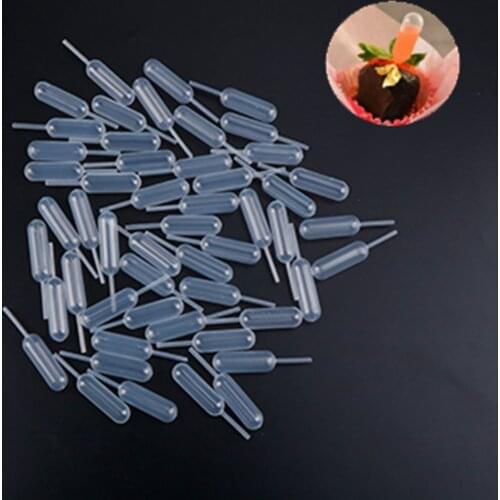 4ml 100pcs Plastic Squeeze Transfer Pipettes Dropper Disposable Pipettes For Strawberry Cupcake Ice Cream Chocolate