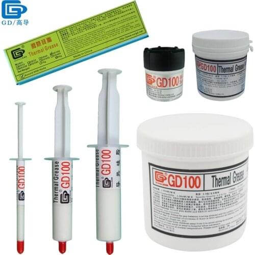 Net Weight 1/15/20/30/90/150/1000 Grams GD100 Thermal Conductive Grease Paste Plaster Heat Sink Compound for CPU LED ST SY CN