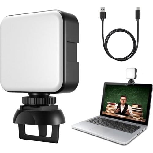 USB Charger Laptop Computer Light Video Conference 5600K LED Video Light Cube Zoom Call Lighting with Clip for Live Streaming