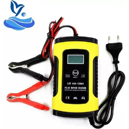 Full Automatic Car Battery Charger 110V to 220V To 12V 6A Intelligent Fast Power Charging Wet Dry Lead Acid Digital LCD Display