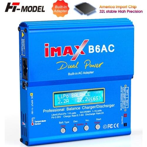 Original HTRC iMAX B6AC 80W 6A RC Charger Lipo Battery Balance Charger Nimh Nicd Battery RC Charger Discharger For RC Helicopter