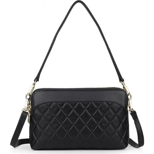 Blue/Black Shoulder Crossbody Women Messenger Handbags New Fashion Geunine Cow Real Leather Lady Mommy Gift Shopping Tote Bag