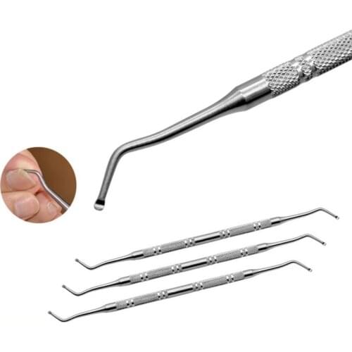 1PC Toe Nail Care Hook Ingrown Double Ended Ingrown Toe Correction Lifter File Manicure Pedicure Toenails Clean Foot Care Tool