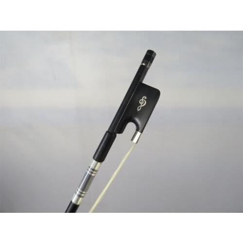 1pcs Strong inlay music Note frog black Carbon fiber CELLO bow 4/4 10208