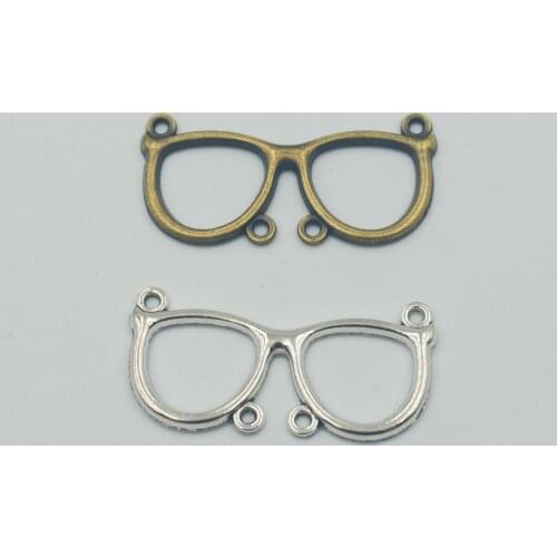 10pcs Alloy charms glasses charms glasses connector pendant Fit DIY jewelry findings 37.5*17*2mm