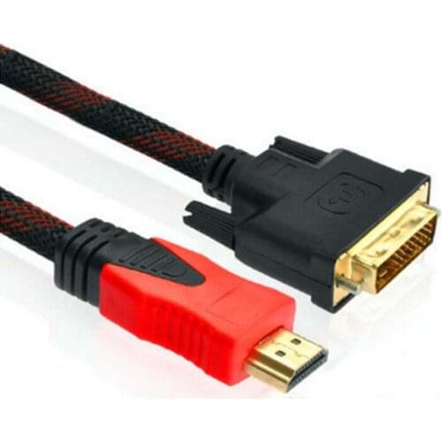 10pcs HDMI to DVI (24 + 1) Cable Connector 1.5 M For Computer Connected to The LCD Adapter Cable 1.5M