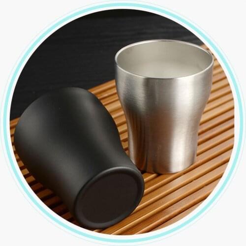 250ml Mini Coffee Cup For Wine Tea Water Juice Milk Mug Double Wall Stainless Steel Insulated Home Bar Adults Boy Kids Bottles