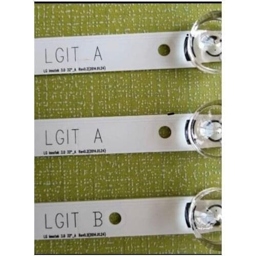 3x LED TV Backlight for LG innotek Drt 3.0 32"_A/B 6916l-1974A 1975A 32MB25VQ lv320DUE 32LF5800 SUNG WEI 55VO E74739 59cm 6 Leds