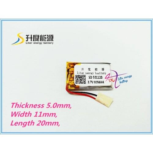 3.7v 80mah tablet battery Small Batteries 501120 SD501120 tablet battery