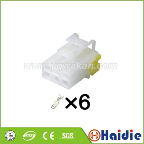 Free shipping 2sets 6pin plastic housing plug auto wiring harness unsealed cable connector 7123-1660