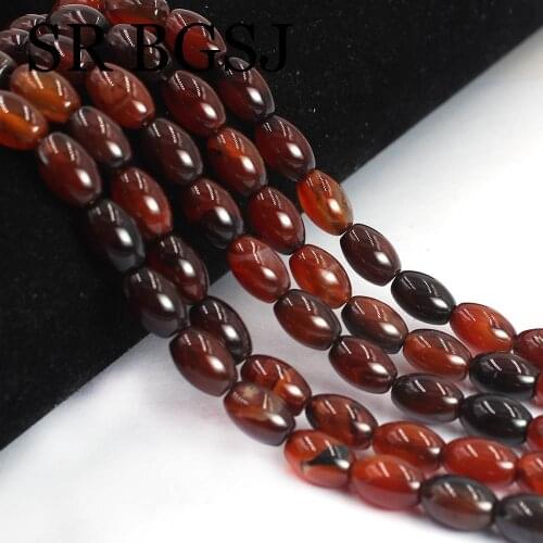 Free Shipping 8x12mm Olivary Natural Dream Lace Agat Stone Gems Jewelry DIY Spacer Loose Beads Strand 15"
