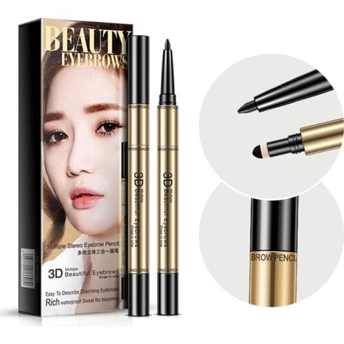 BIOAOUA 3 colors Natural Rotating Women Long Lasting makeup Eyebrow Pencil Waterproof Eye Brow Pen Beauty Easy to wear Makeup