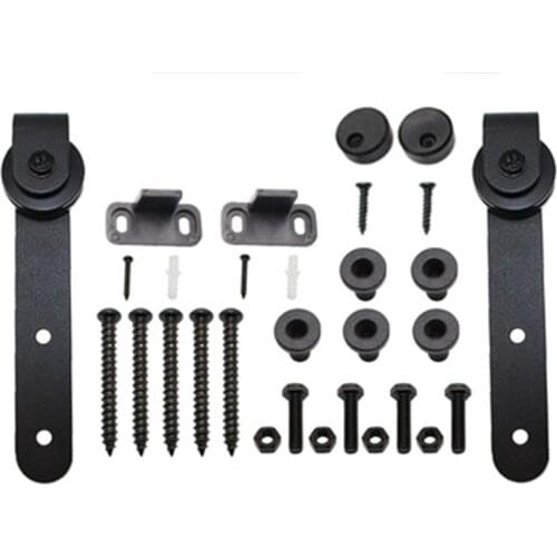 Door Sliding Barn Household Working Wood Doors Track Hardware Interior Cabinet Closet Hanging Rail Set Smooth Silent Barns