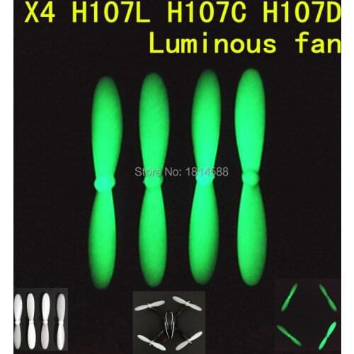 Hubsan X4 H107 H107L H107C H107D axis 820 720 motor vehicle remote control aircraft accessories Glow fan blade propeller 55mm