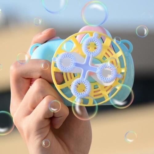 Electric Bubble Blowing Machine Toy Glow Children Soap Water Bubble Gun Automatic Summer Luminous Fan Bubble Machine Best Gifts