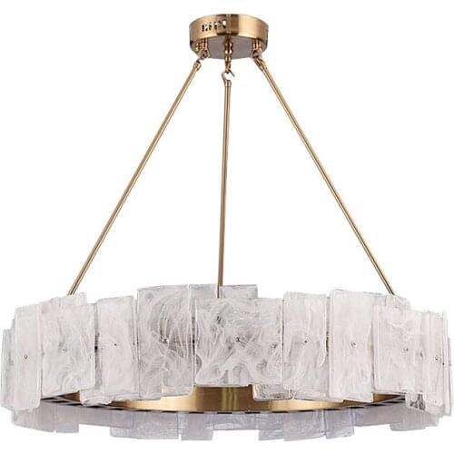 Nordic Style Crystal Chandelier luxury gold round LED lamp simple restaurant indoor chandelier crystal chandelier