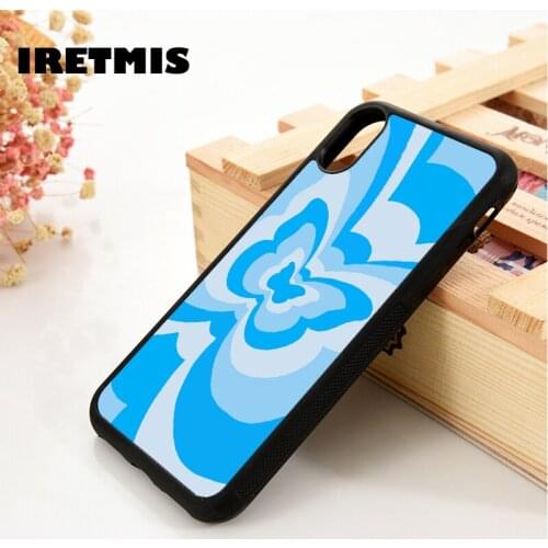 Iretmis 5 5S SE 6 6S Phone Case Cover for iPhone 7 8 Plus X Xs 11 12 MINI Pro Max XR Butterfly Pattern Heart Love Infinity Blue