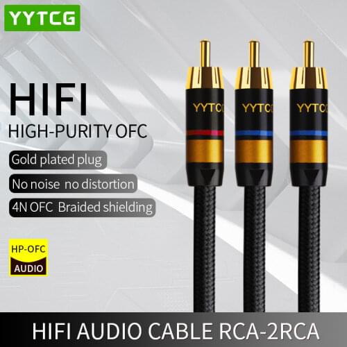 HIFI 0.5m,1m,1.5m,2m,3m,5m RCA Y Adapter Cable Subwoofer Y Cable 1x Cinch to 2x Cinch audio cable 1 rca to 2 rca cable
