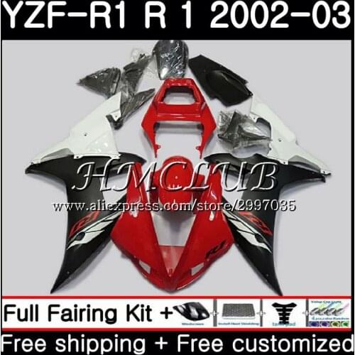 Body For YAMAHA YZF R 1 YZF 1000 YZF-R1 2002 2003 20HC.17 YZF R1 02 03 YZF-1000 YZF1000 YZFR1 02 03 Fairing Stock red top Frame