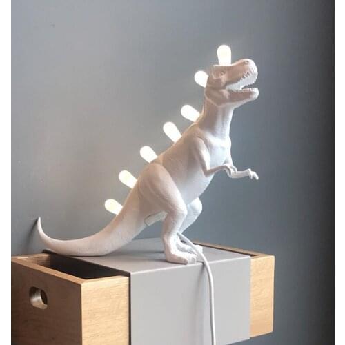 Creative Resin Dinosaur Table Lamps Bedroom Bedroom Decorations Table Lights Living Room Home Deco Animal Model Led Night Lamps