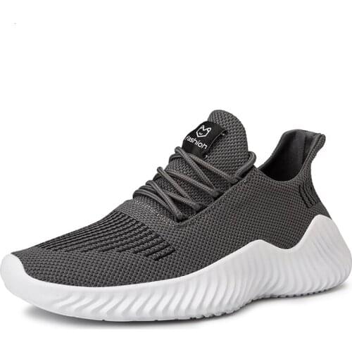2021 Mesh Men Shoes Breathable White Men Sneakers Trendy Lace-Up Lightweight Black Walking Big Size Tenis Shoe Zapatillas Hombre
