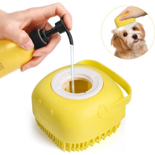 Bathroom Puppy Big Dog Cat Bath Massage Gloves Brush Soft Safety Silicone Pet Accessories for Dogs Cats Tools Mascotas Products