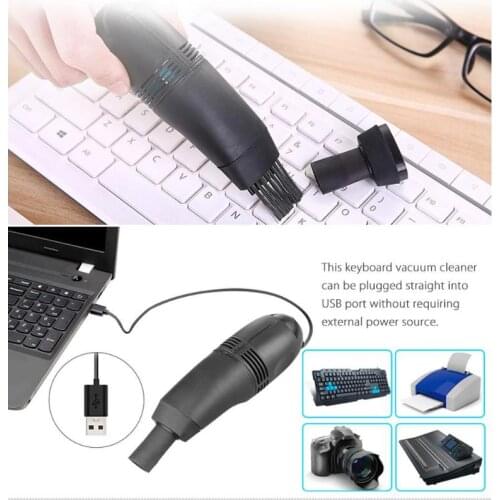 Mini USB Vacuum Cleaner Dust Cleaning Brush For Car Interior Air Vent Keyboard PC Laptop Dust Collector Brush