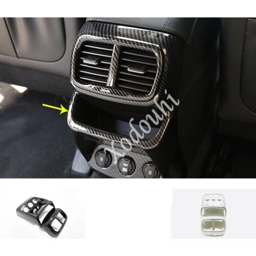 Car Sticker Armrest Storage Trim Rear Back Upside Air Conditioning Outlet Vent Hoods Part For Hyundai Santa Fe SantaFe 2019 2020