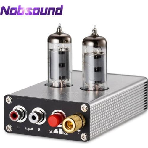 Nobsound HiFi 6K4 Vacuum Tube MM/MC Phono Stage Preamp Mini Turntable Audio Preamplifier