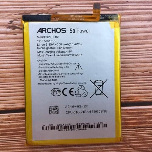 New Battery 4000mAh CPLD-165 For Archos 50 Power Rechargeable Li-ion Built-in Mobile Phone Battery