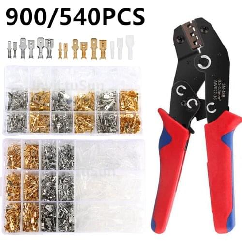 900/540pcs 2.8/4.8/6.3mm Crimp Terminals Insulated Seal Electrical Wire Connectors Crimp Terminal Connector Assortment Kit SN48B