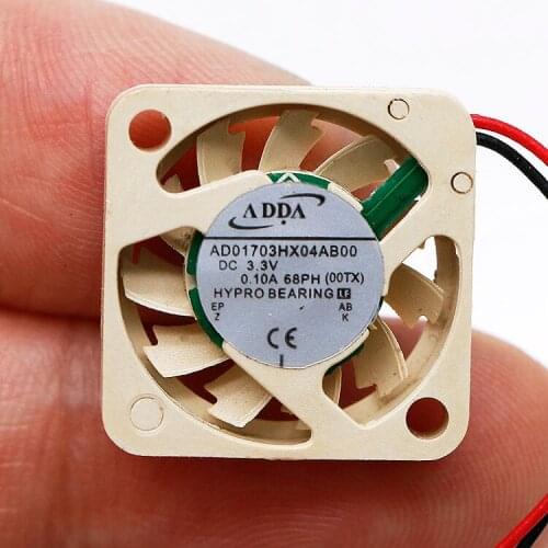 ADDA AD01703HX04AB00 DC 3.3V 0.10A 17x17x4mmm 2-wire UAV Cooling Fan