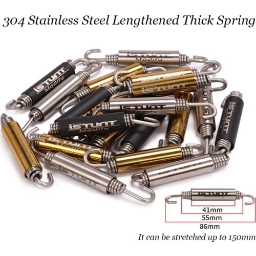 A pair Pieces Stainless Steel Elastic Spring Silp on For Motorcycle fixed Autobike Exhaust Silencer Tubes Link Pipe Universal