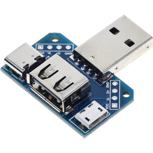 USB Head Switchboard Male Connector to Type-c Micro USB Female 2.54-4P transfer test board USB adapter plate XY-USB4