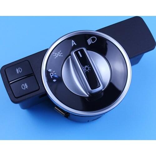 For Benz W204 S204 W212 A207 C207 X204 R172 C SLK GLK E Class Knob Button Headlight Switch Light Switch Chrome A2129057100