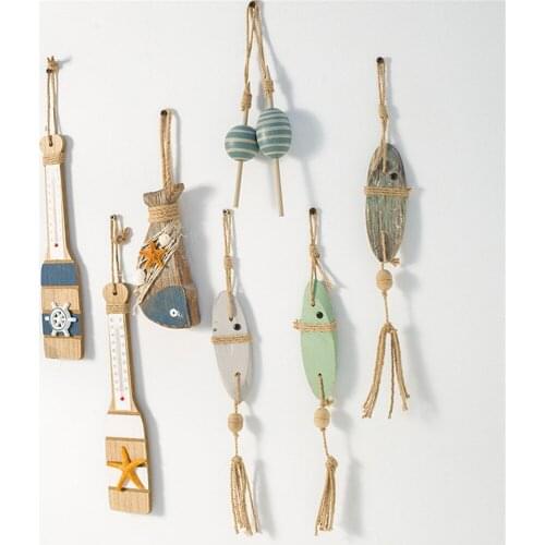 Mediterranean Style 3 Small Fishes Wall Hangings Pendant White Blue Dot Fish Home Decoration Kindergarten Dress Up Accessories