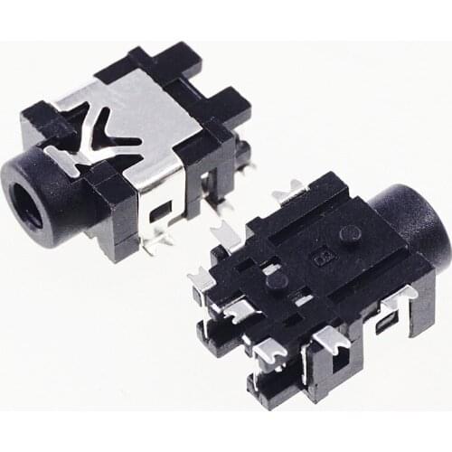 100pcs Phone Jack 2.5 mm Diameter TRS Microphone 7 contact 4 conductor SMT Surface Mount PCB Stereo Jack for 4 Poles plug