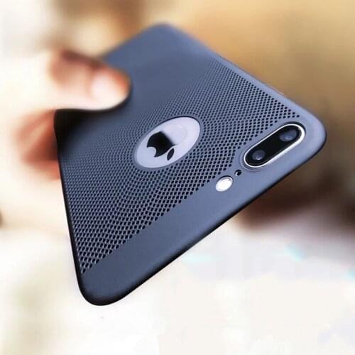 Luxury Ultra Slim Hollow Heat Dissipate Phone Case For iPhone 8 7 6 6S Plus Hard PC Matte Protective Cover For iphone X 5 5S SE
