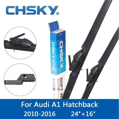 CHSKY Car Windshield Wiper Blade For Audi A1 Hatchback & Sportback 2010 2011 2012 2013 2014 2015 2016 Fit Push Button Arms Wiper